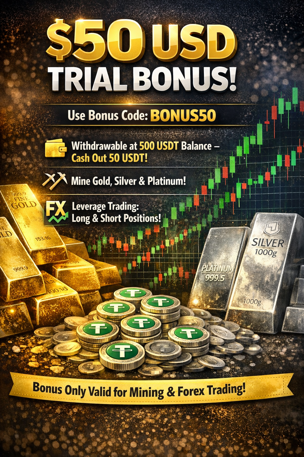 Claim Your $50 Trial Bonus and Start Trading & Mining Risk-Free! - Fynxal